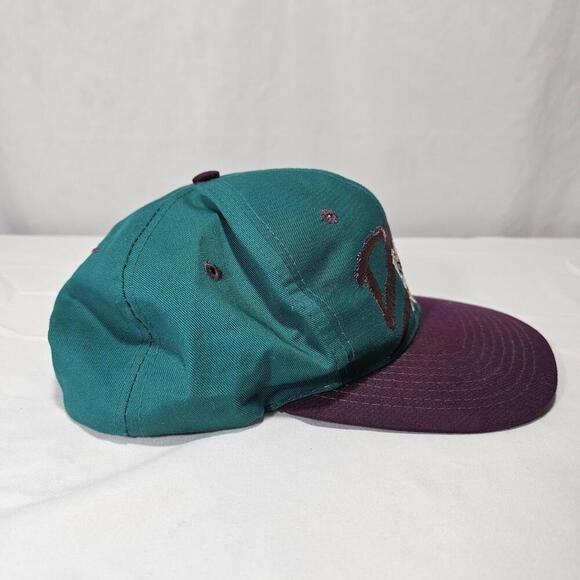 90s Mighty Ducks Anaheim Snapback Baseball Hat Cap NHL Hockey Vintage Retro - Picture 2 of 9